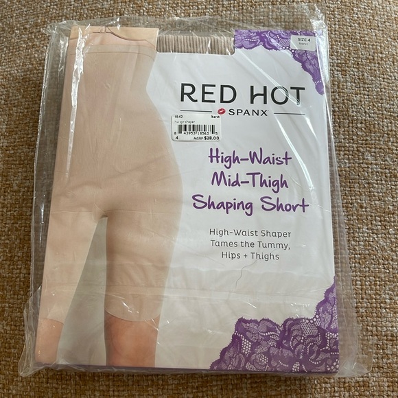 Size 4, Red Hot Spanx NEW! Barest Bare Nude - Picture 1 of 3
